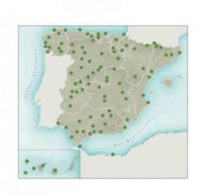 Carte des Hotels Paradores en Espagne