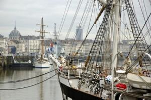 Nantes : bateaux sur le quai de la Fosse