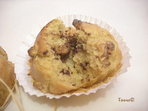 Muffins pomme noix et chocolat