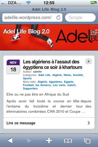 Adel Life Blog on iPhone