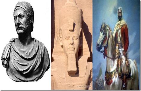 Hannibal, Ramsès II ,Emir Abdelkader 