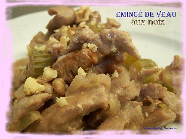 Emincé de veau aux noix