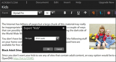 Adobe Buzzword : publier ses ebooks en ePub depuis un navigateur