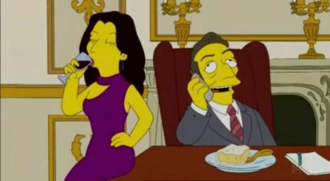 Nicolas Sarkozy et Carla Bruni parodiés dans Les Simpson