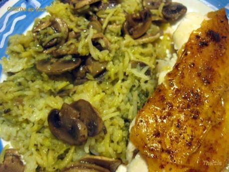 Poulet algérien aux champignons et riz Poulet algérien aux champignons et riz