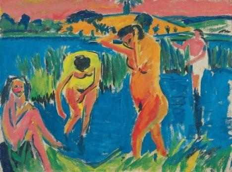 Kirchner - Quatre baigneuses, 1910