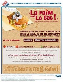 Concours Domino's Pizza : La faim dans le sac
