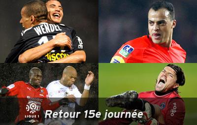 Football - Ligue 1 : Retour sur la 15ème journée