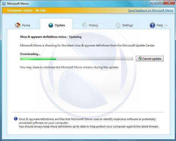 Microsoft Morro, premičres captures de l'antivirus