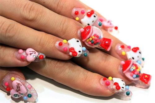 Le Nail Art avec Hello Kitty