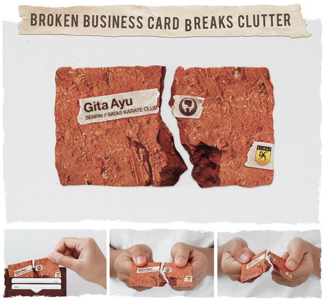 La pub du jour : Des cartes de visite qui cassent des briques [Karaté]