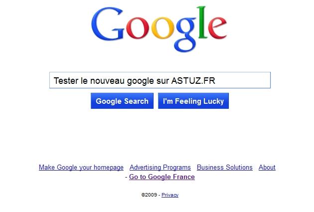 Essayer le nouveau design de Google…