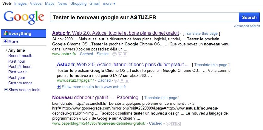 Essayer le nouveau design de Google…