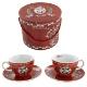 Coffret tasses capuccino cerf 