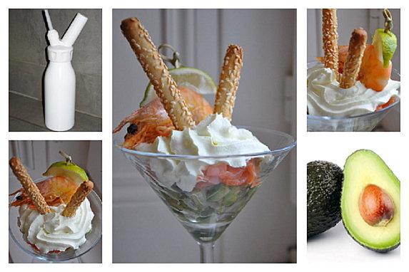 Verrine de saumon fumé à la chantilly de wasabi