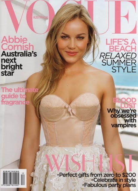 [couv] Abbie Cornish pour Vogue Australia