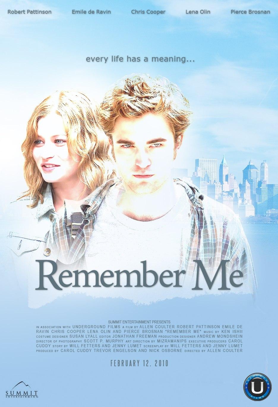 Robert Pattinson ... Les affiches de son prochain film Remember Me