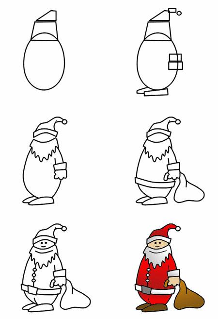 comment dessiner un Père Noël