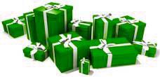 generique - paquets cadeaux verts
