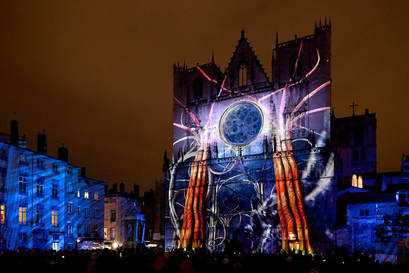 Fête des Lumières 2009 : La Cathédrale Saint Jean