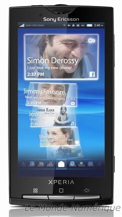 Xperia X10 de Sony Ericsson, l’autre expérience des contacts et des services