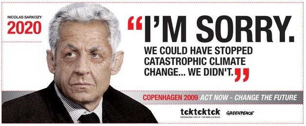 Campagne de Greenpeace dévoilée lors de la conférence de Copenhague