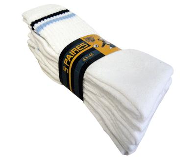 Lot de chaussettes blanches mixte