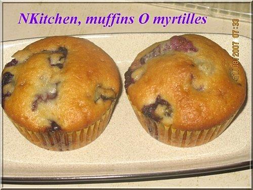 Muffins aux myrtilles extrement bons!