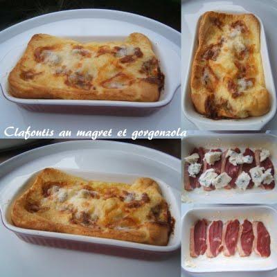 Clafoutis au magret de canard et gorgonzola