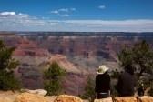 Tourist view the Grand Canyon on the South Rim, Arizona stock photo