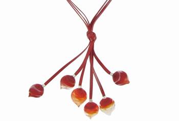 Collier de verre flamme multi-liens Rosa Mendez, 80€