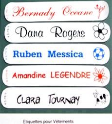 Etiquettes prénoms