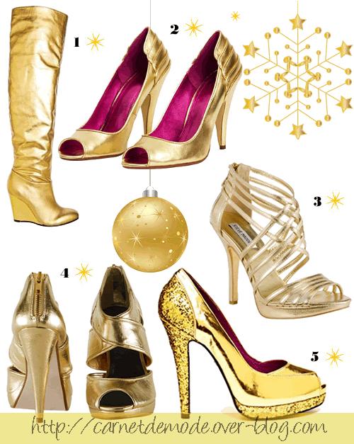 selection chaussures gold