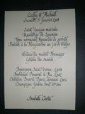 Menu de mariage