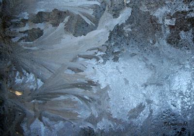 La Chaux-de-Fonds: givre sur vitres décembre 2009