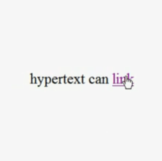 hypertext can link