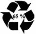 Recyclable à 65 pour cent - logo Anneau de Moebius
