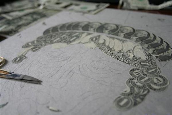 de lart avec des dollars 001 De lArt avec des billets (5 photos)