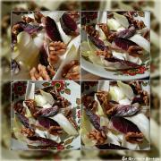 Magrets de canard séchés maison sur salade d'endives aux noix