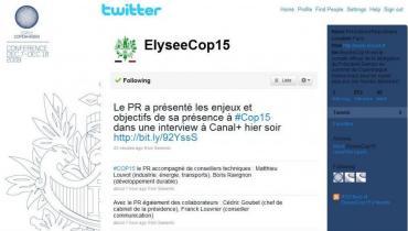 Sarkozy à Copenhague : découvrez le compte Twitter ElyseeCop15