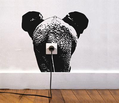Sticker pour prise Zoo Eléphant, prix disponible sur site