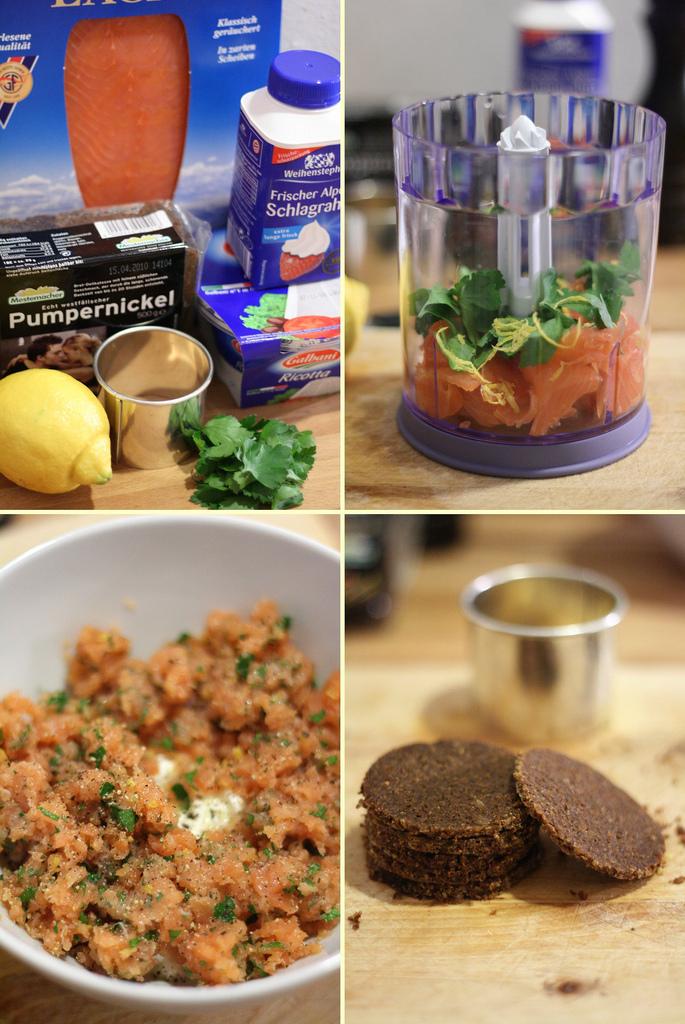 Pumpernickel & mousse de saumon