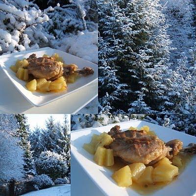 Cuisses de canard à l'ananas