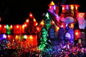 Miniature Maison de Noel illuminée