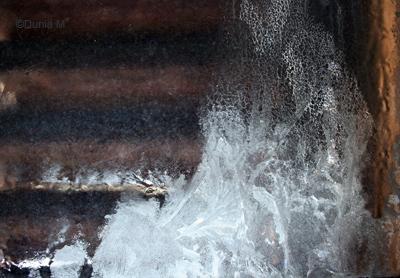 La Chaux-de-Fonds: givre sur vitres  le 19-12-2009