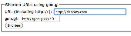 goo gl site Raccourcissez vos URL avec goo.gl sans installer la barre doutils de Google