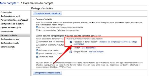 youtube facebook.3 YouTube affiche sur votre compte les vidéos que vos amis publient sur Facebook