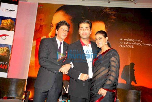 SRK, Karan Johar et Kajol à la conférence de presse de BA de MNIK