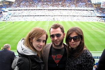 Emma Watson, Derek Blasberg et Dasha Zhukova ?n match de football
