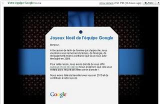 Cadeau de Noël de Google